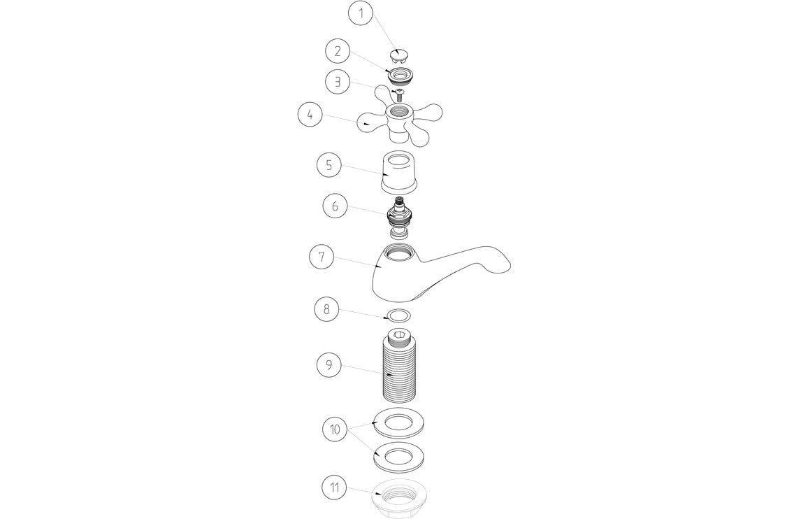 HARRIS Bath Pillar Taps - Chrome