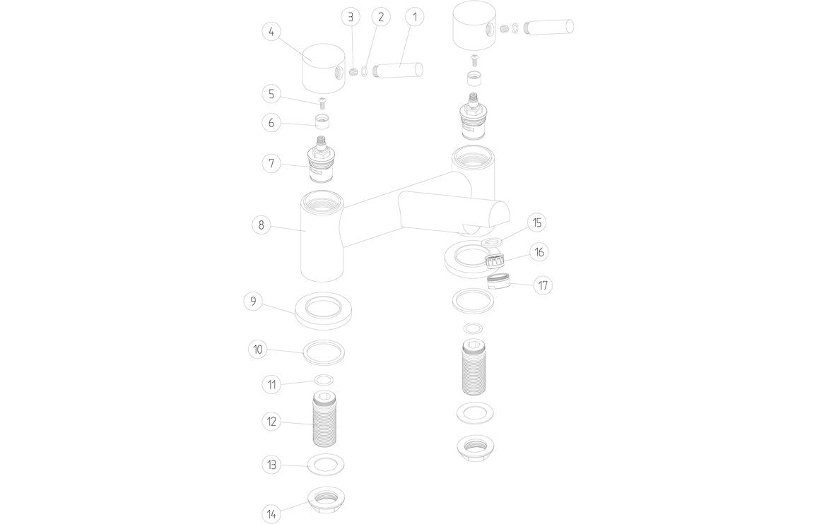 ATHOL Bath Filler - Chrome