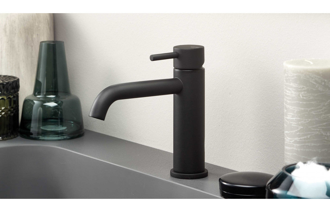 Vema Maira Wall Mounted Basin Mixer - Matt Black