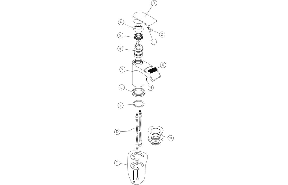 FYNE Basin Mixer - Chrome