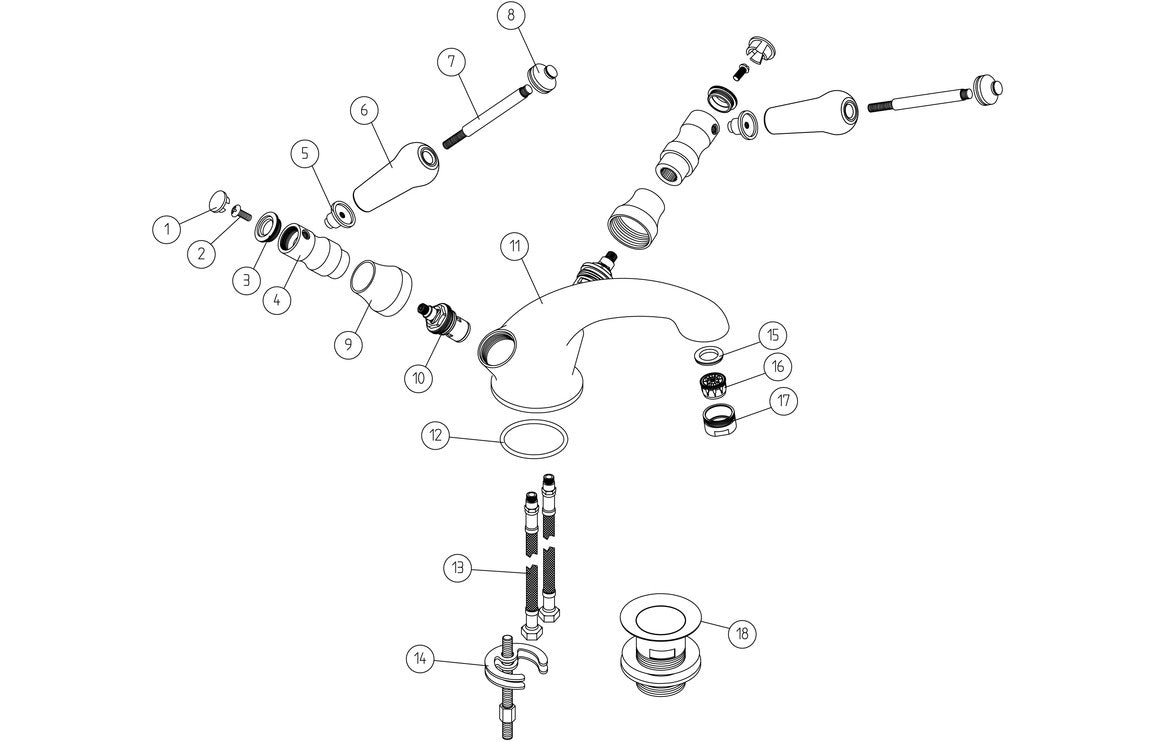 GLEN Basin Mixer - Chrome