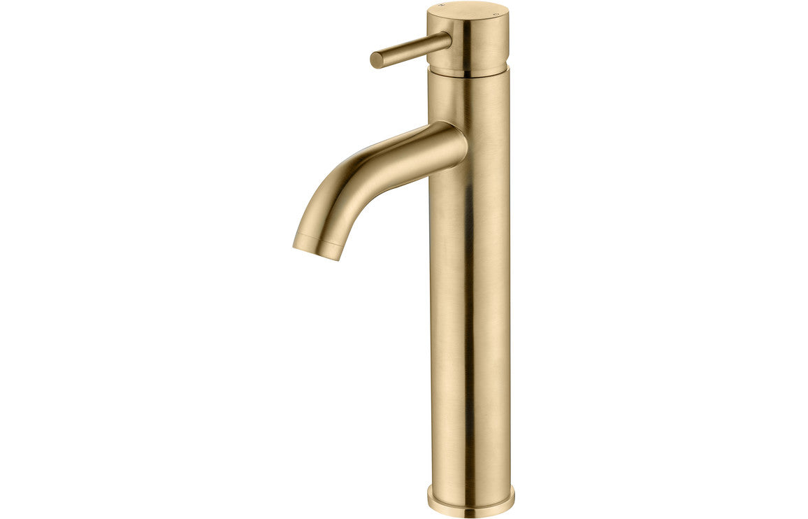 SCOTIA Tall Basin Mixer - Brushed Brass