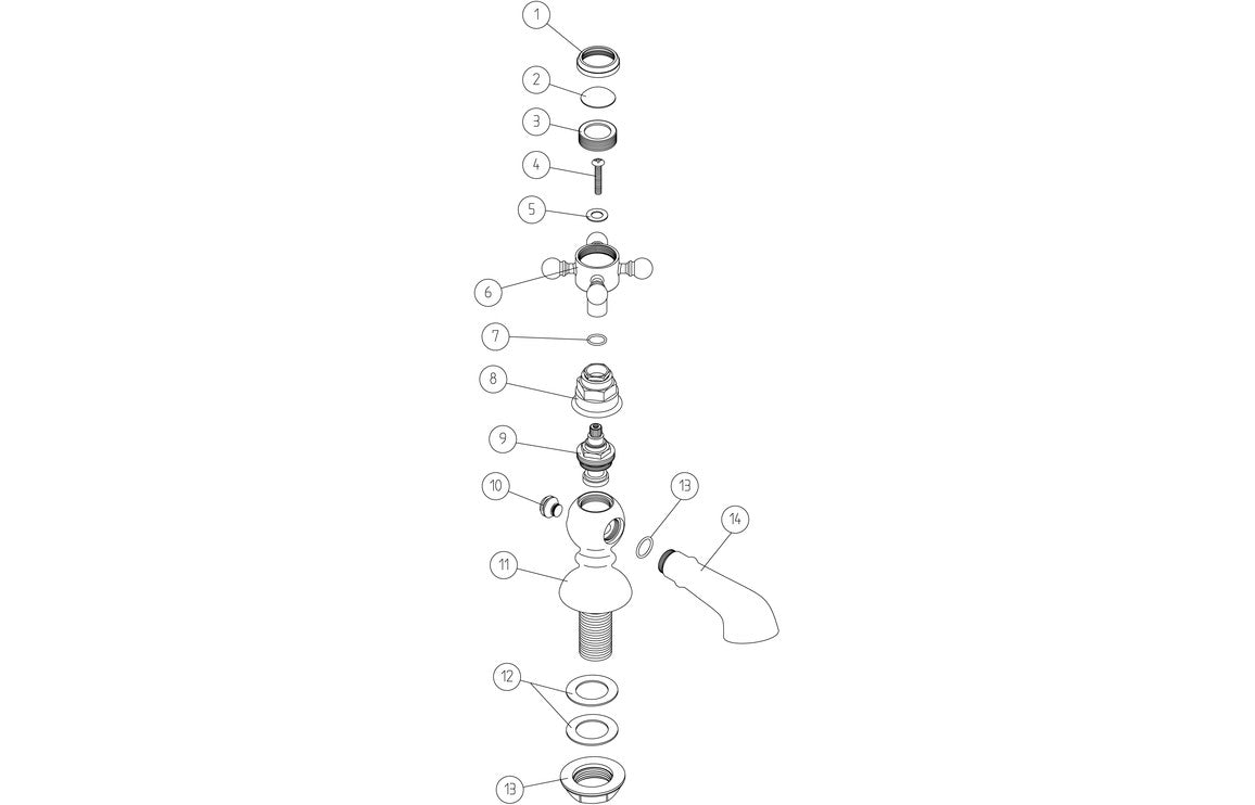 MEIKLE Basin Pillar Taps - Chrome