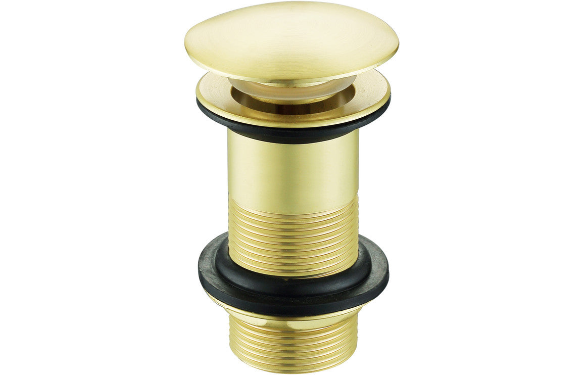 Unslotted Mushroom Basin Waste (1 1/4) - Brushed Brass