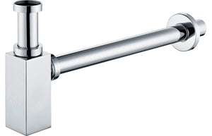 Modern Square Bottle Trap - Chrome