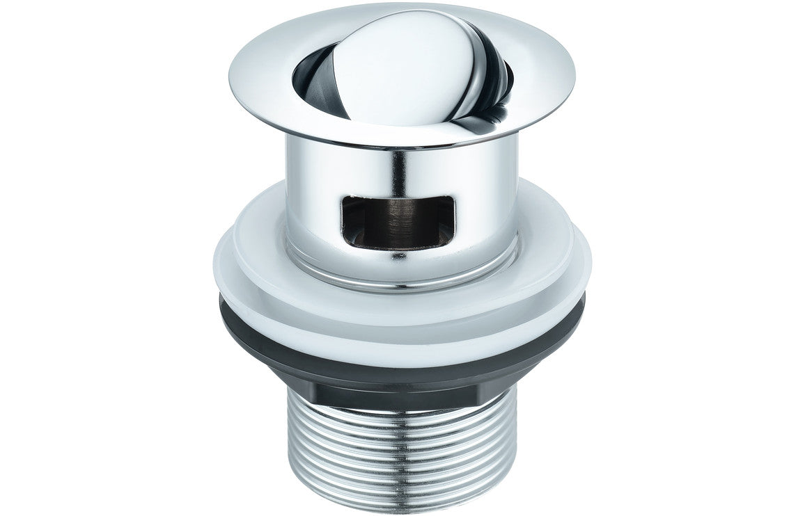 Slotted Flip Plug Basin Waste - Chrome