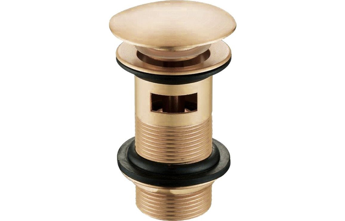 Slotted Mushroom Basin Waste (1.25 inch) - Brushed Brass