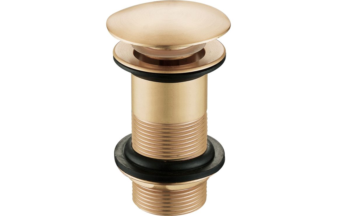 Unslotted Mushroom Basin Waste (1 1/4) - Brushed Brass