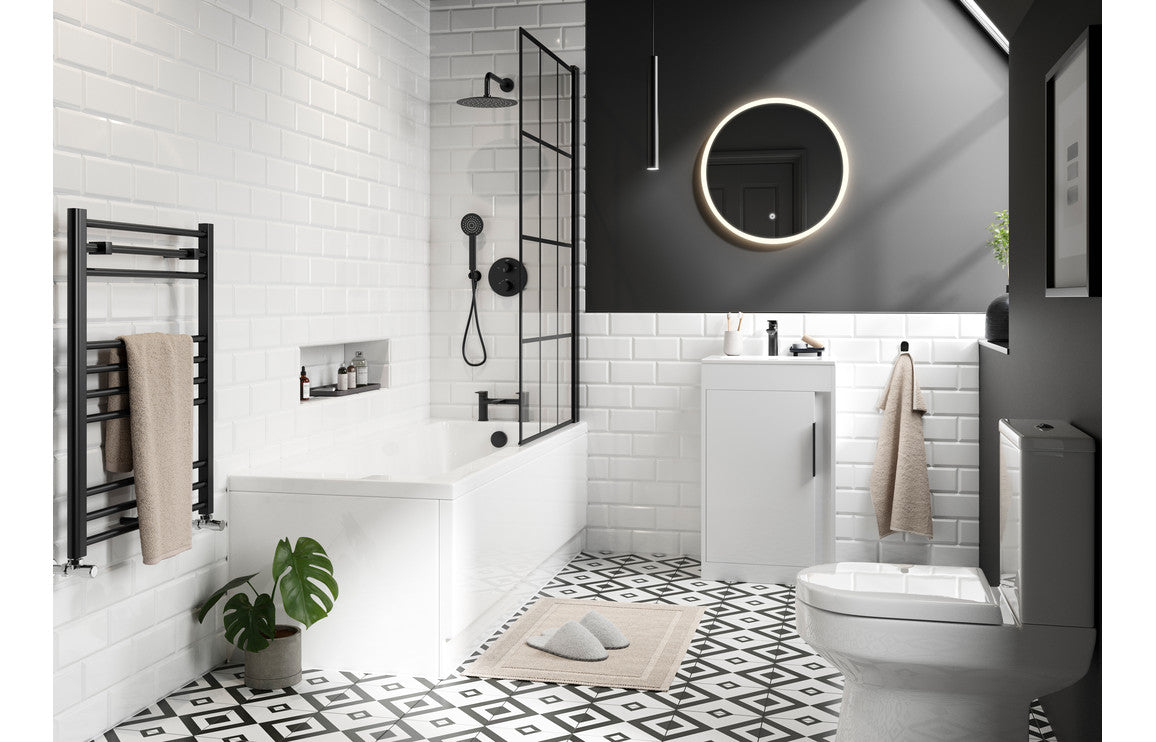 CAPRINGTON 510mm Wall Hung Unit Inc. Basin - White Gloss