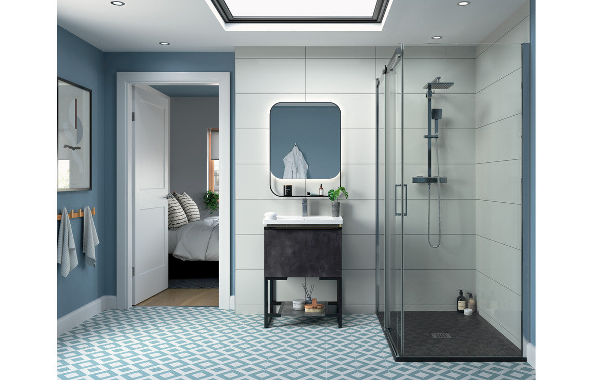 DIAMOND 900mm Sliding Door Side Panel - Chrome