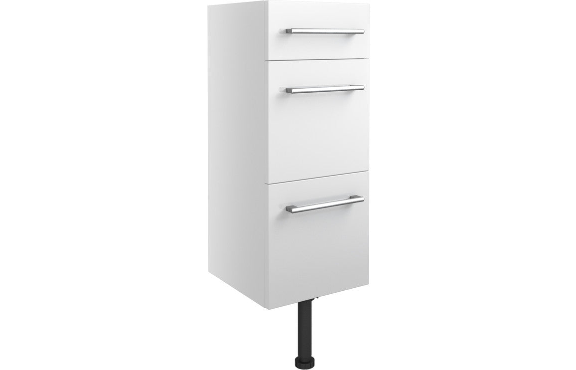 ROWALLAN 300mm 3 Drawer Unit - White Gloss