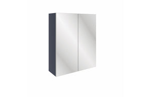 ALLOWAY 600mm 2 Door Mirrored Wall Unit - Matt Indigo Blue