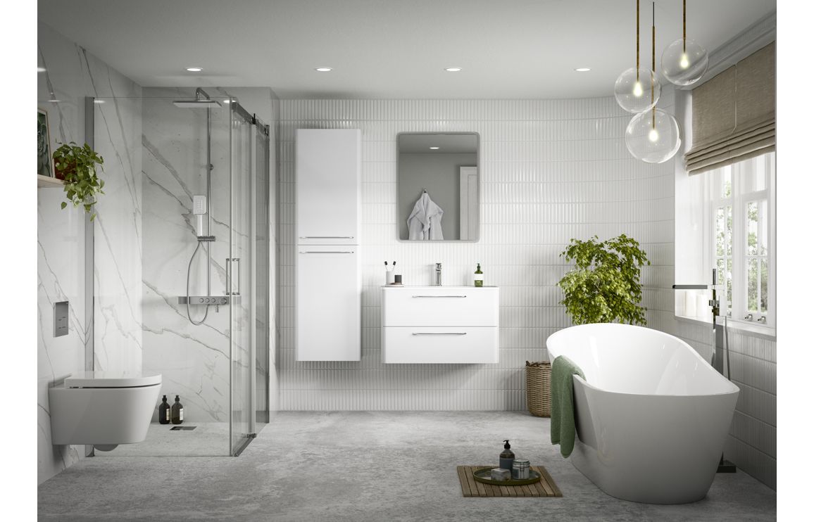 TROON 506mm WC Unit - White Gloss