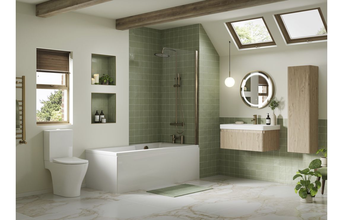 BELLEISLE 805mm Wall Hung 1 Drawer Basin Unit & Basin - Textured Oak