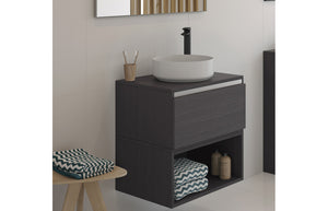 CADDY 355mm Ceramic Round Washbowl & Waste - Matt