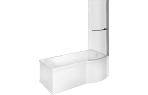 RADIANCE P Shape SUPERCAST 1700x850x560mm 0TH Shower Bath Pack (LH)