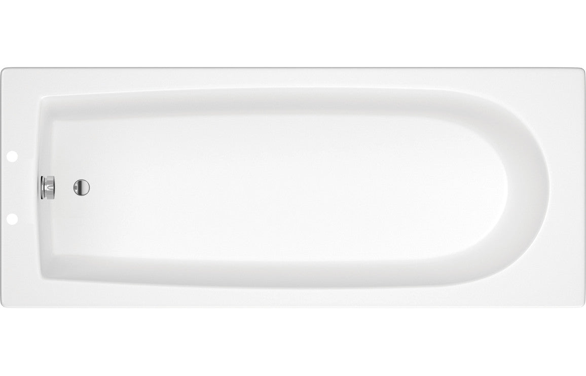STUDIO D Shape Single End SUPERCAST 1700x700x550mm 2TH Bath with Legs