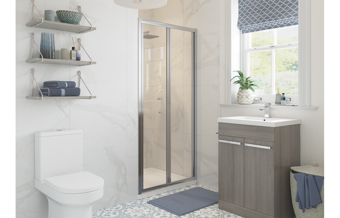 RUBY 900mm Bi-fold Door - Chrome