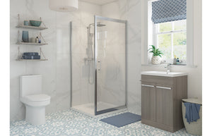 RUBY 900mm Infold Door - Chrome