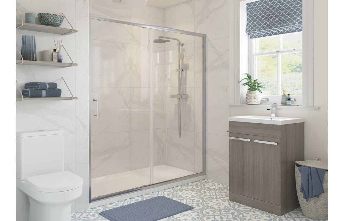 RUBY 1700mm Sliding Door - Chrome
