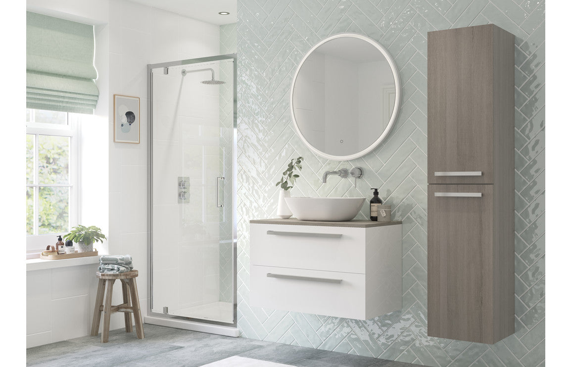 SAPPHIRE 900mm Pivot Door - Chrome