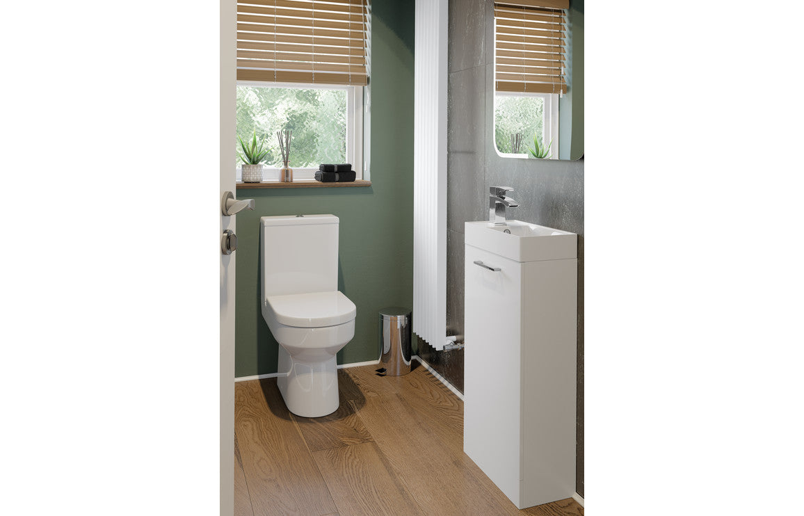 WILSON 410mm F/S Basin Unit & C/C Toilet Pack - Grey Gloss