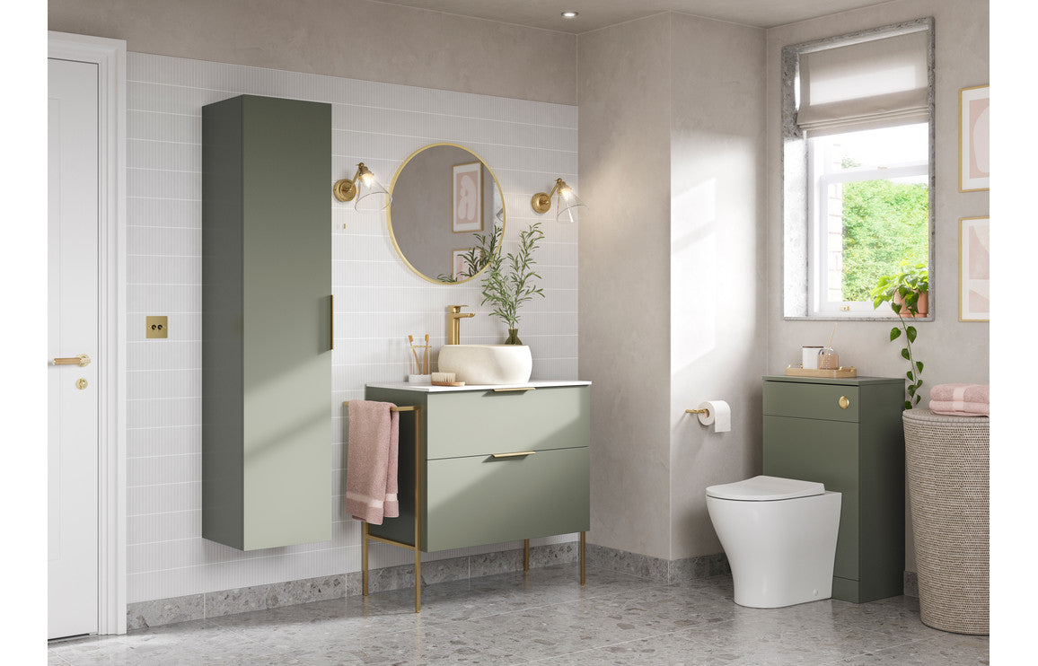 IRVINE 500mm WC Unit - Matt Olive Green