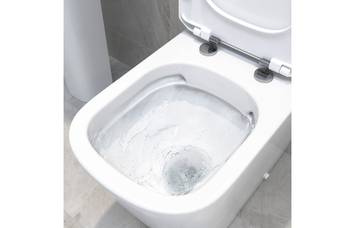 MACLEOD Rimless Close Coupled Fully Shrouded Short Projection WC & Soft Close Seat
