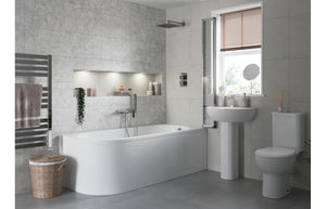 ALBION 550x400mm 1TH Basin & Semi Pedestal