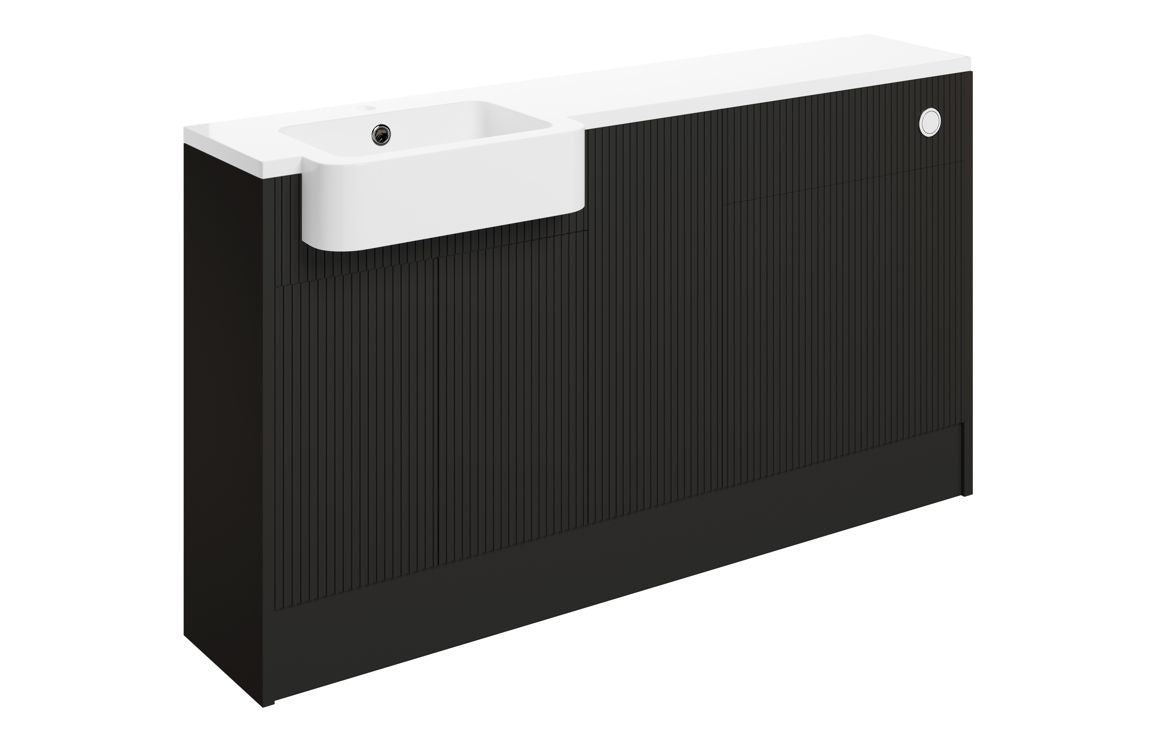 FENWICK 1542mm Basin & WC & 1 Door Unit Pack (RH) - Matt Graphite Grey