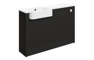 FENWICK 1242mm Basin & WC Unit Pack (RH) - Matt Graphite Grey