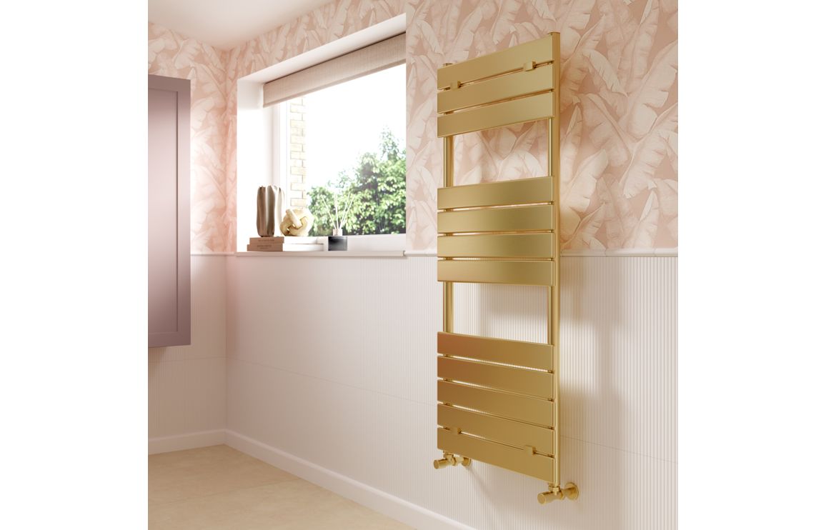 COSTA Square Ladder Radiator (500x1500mm) - Brushed Brass