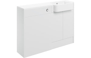 ALLOWAY 1242mm Basin & WC Unit Pack (LH) - White Gloss