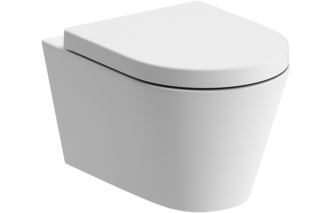 ORKNEY Rimless Wall Hung WC & Soft Close Seat
