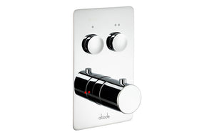 Abode Uno Concealed Push Button Shower (2 Exit) - Brushed Brass