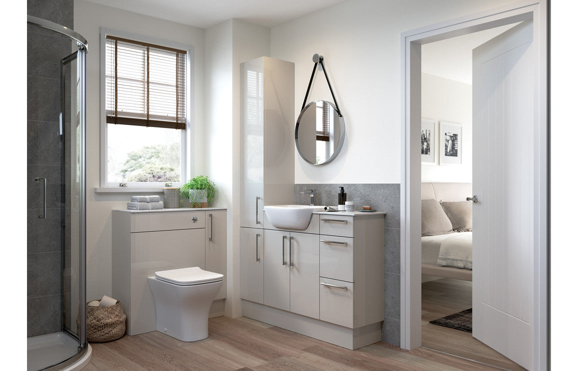 ROWALLAN 300mm 3 Drawer Unit - Light Grey Gloss