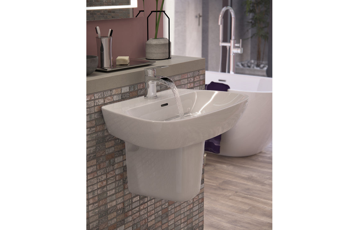 IONA 600x400mm 1TH Basin & Full Pedestal