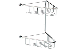 ONYX 2-Tier Corner Shower Caddy - Chrome