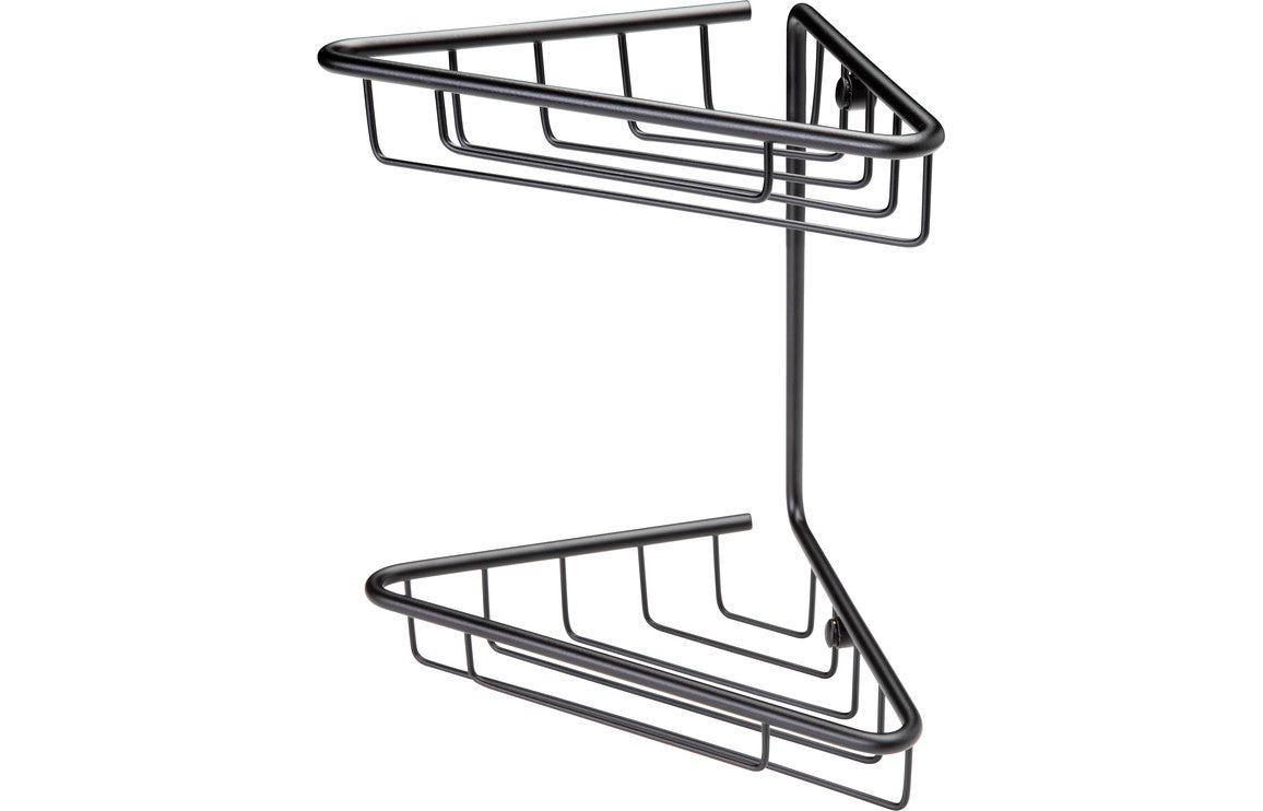 ONYX 2-Tier Corner Shower Caddy - Black