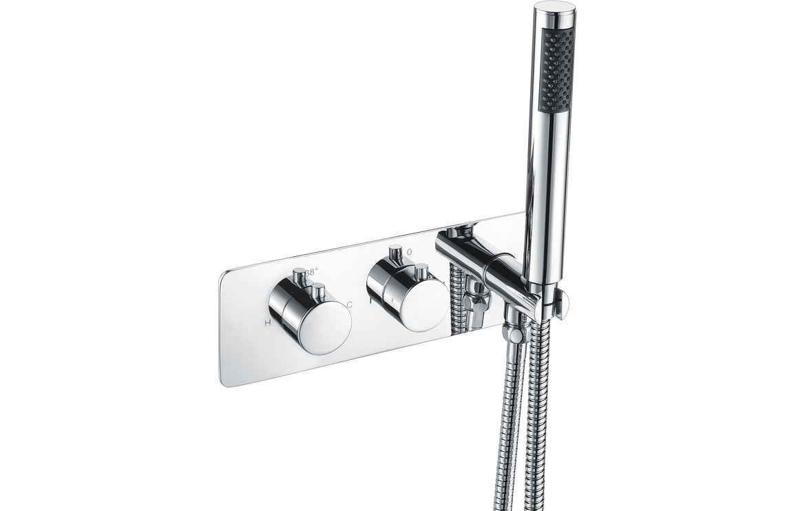 HYDRA Thermostatic Two Outlet Shower Valve w/Handset - Chrome