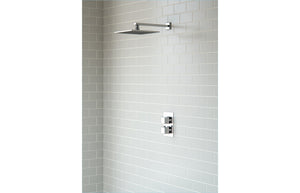 PURE Shower Pack Two - Single Outlet Twin Shower Valve w/Overhead - Chrome