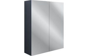 CARRICK 600mm 2 Door Mirrored Wall Unit - Indigo Ash