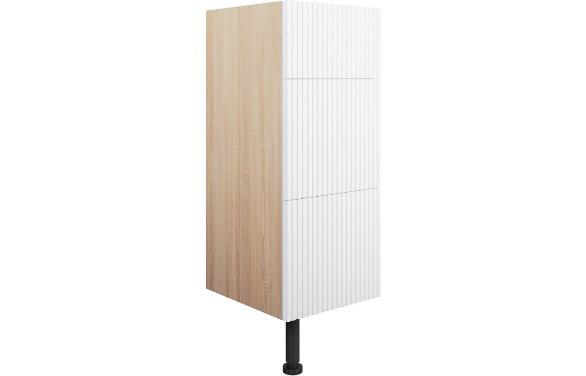 FENWICK 300mm 3 Drawer Base Unit - Matt White