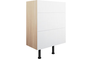 FENWICK 600mm 3 Drawer Base Unit - Matt White