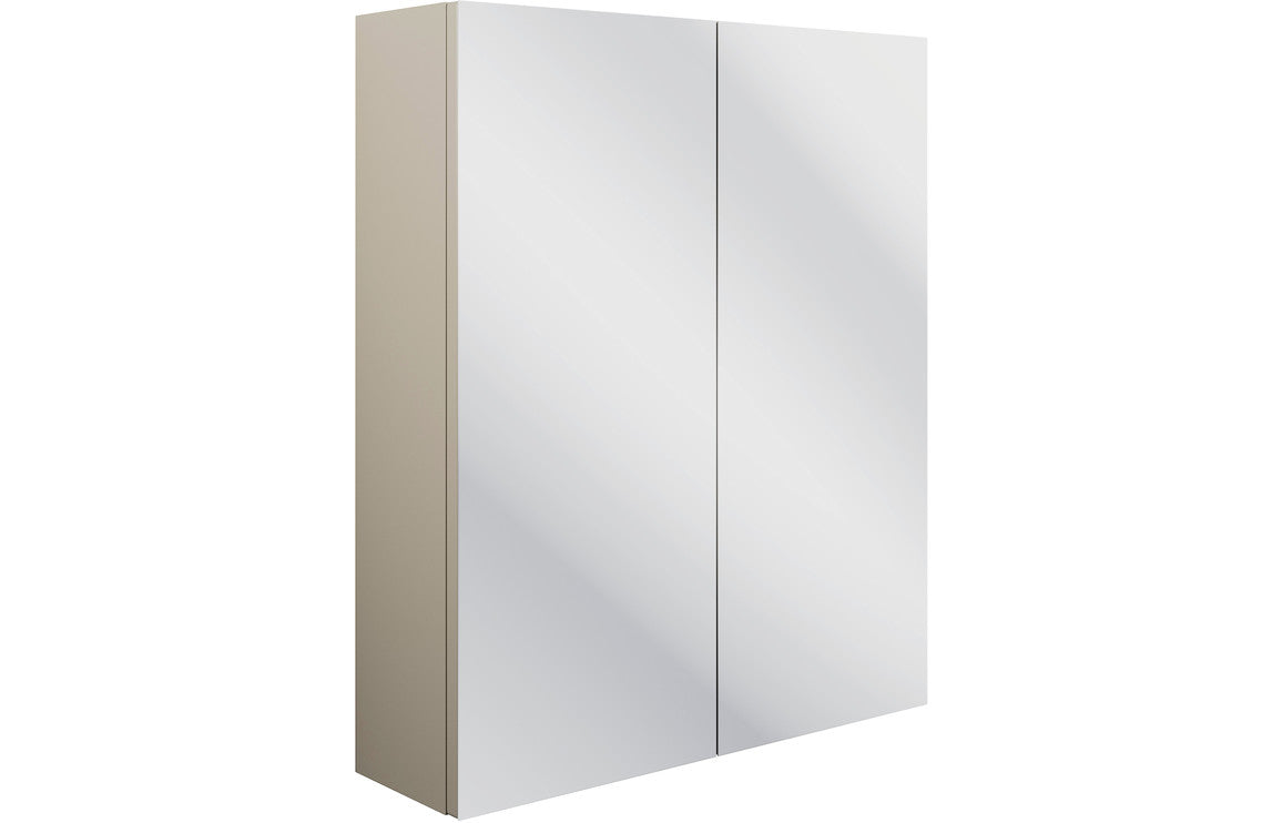 CARRICK 600mm 2 Door Mirrored Wall Unit - Matt Latte