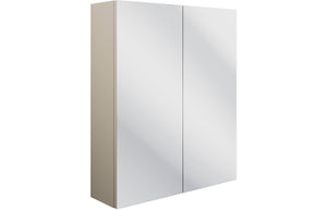 CARRICK 600mm 2 Door Mirrored Wall Unit - Matt Latte