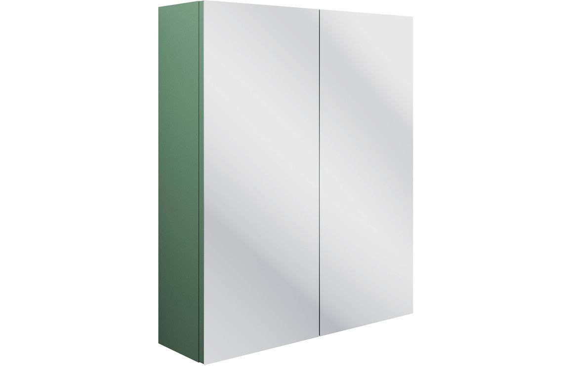 CARRICK 600mm 2 Door Mirrored Wall Unit - Matt Sage Green