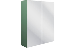 CARRICK 600mm 2 Door Mirrored Wall Unit - Matt Sage Green