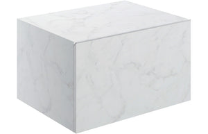 AILSA 600mm Wall Hung Storage Drawer - White Marble