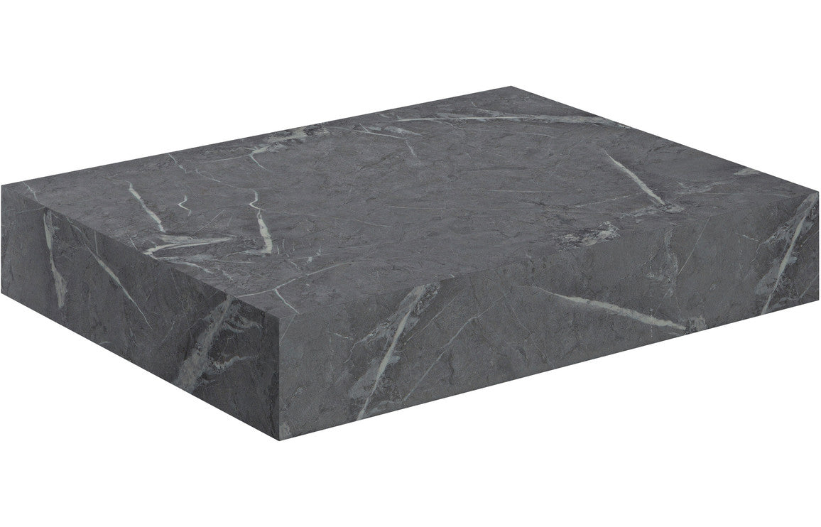 AILSA 600mm Wall Hung Basin Shelf - Grey Marble